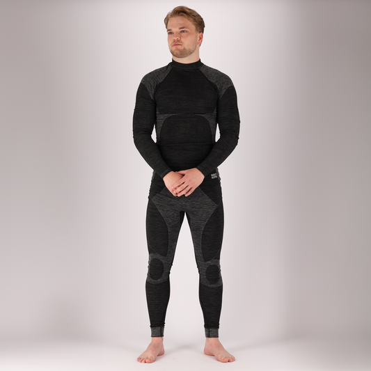 Thermo broek/shirt premium heren - Set - Zwart