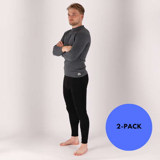 Thermo-Leggings für Männer - Schwarz - 2-tlg.