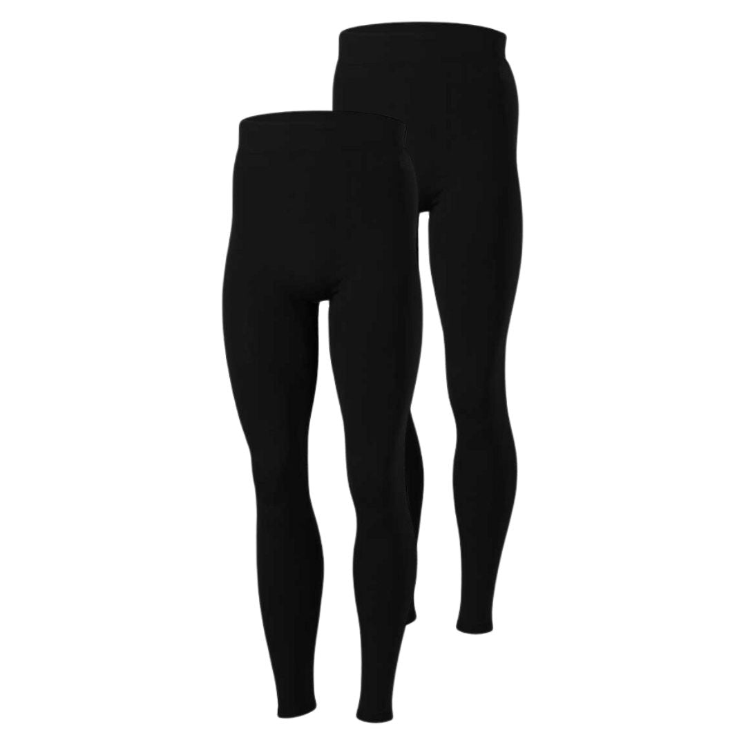 Męskie legginsy termiczne - Czarne - 2-częściowe