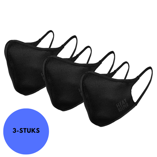 Thermo mondmasker - Zwart - 3-Stuks