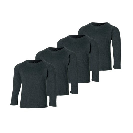 Thermoshirt kinderen antraciet - 4-Stuks