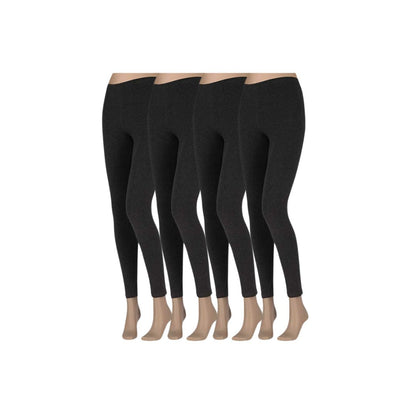 Leggings Damen – Baumwolle – 4er-Pack