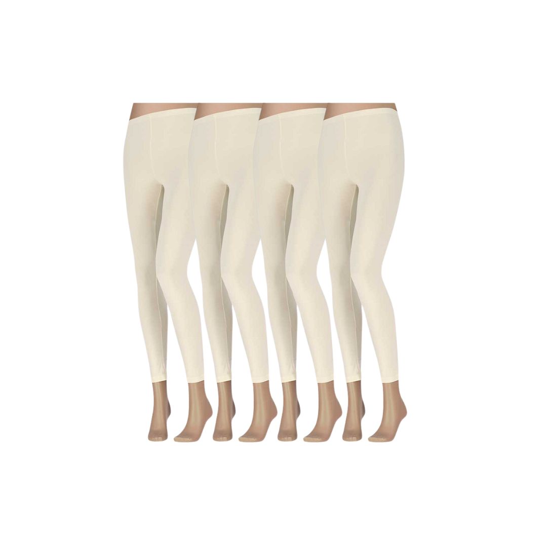 Leggings Damen – Baumwolle – 4er-Pack