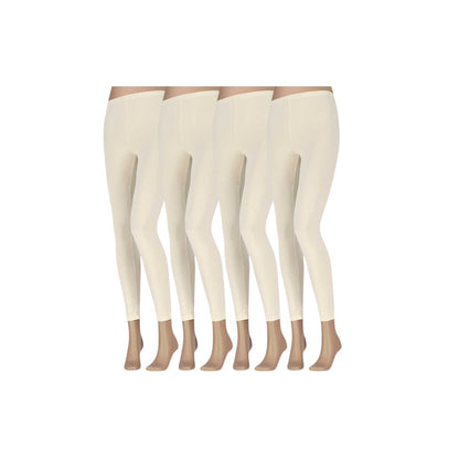Leggings Damen – Baumwolle – 4er-Pack