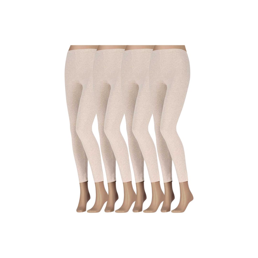 Leggings Damen – Baumwolle – 4er-Pack