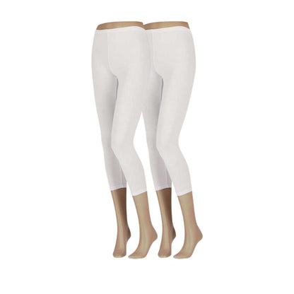 Bawełniane legginsy damskie Capri - 2-pak