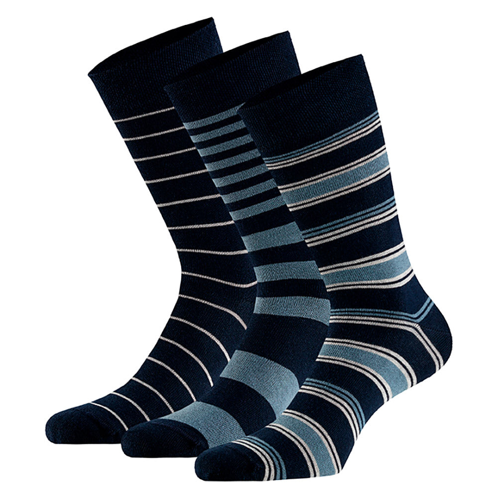 Chaussettes en coton biologique pour hommes - Multi Marine - 6 Paires