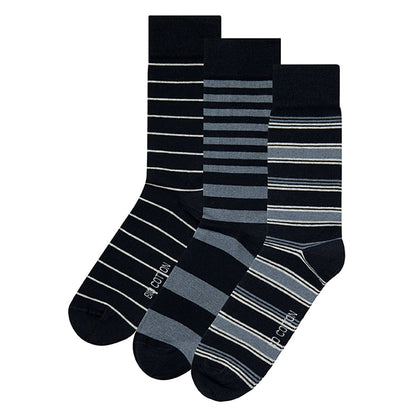 Chaussettes en coton biologique pour hommes - Multi Marine - 6 Paires