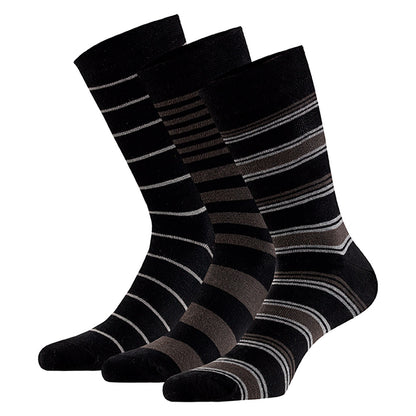 Chaussettes en coton biologique pour hommes - Multi Black - 6 paires