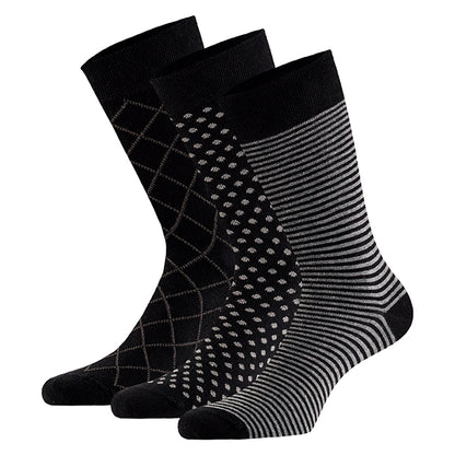 Chaussettes en coton biologique pour hommes - Multi Black - 6 paires