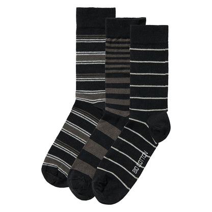 Chaussettes en coton biologique pour hommes - Multi Black - 6 paires