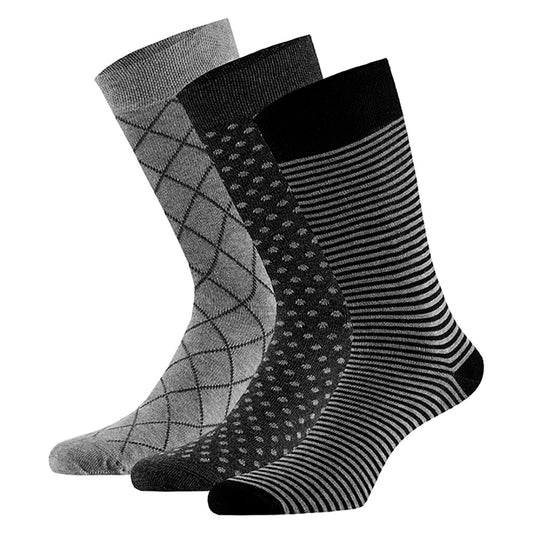 Chaussettes en coton biologique pour hommes - Multi Grey - 6 paires