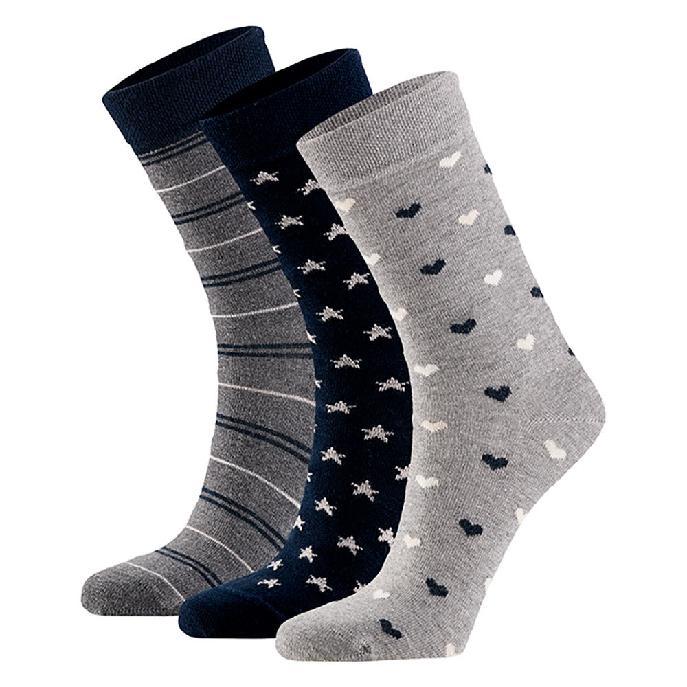 Socken aus Bio-Baumwolle für Frauen - Multi Grey - 6er-Pack