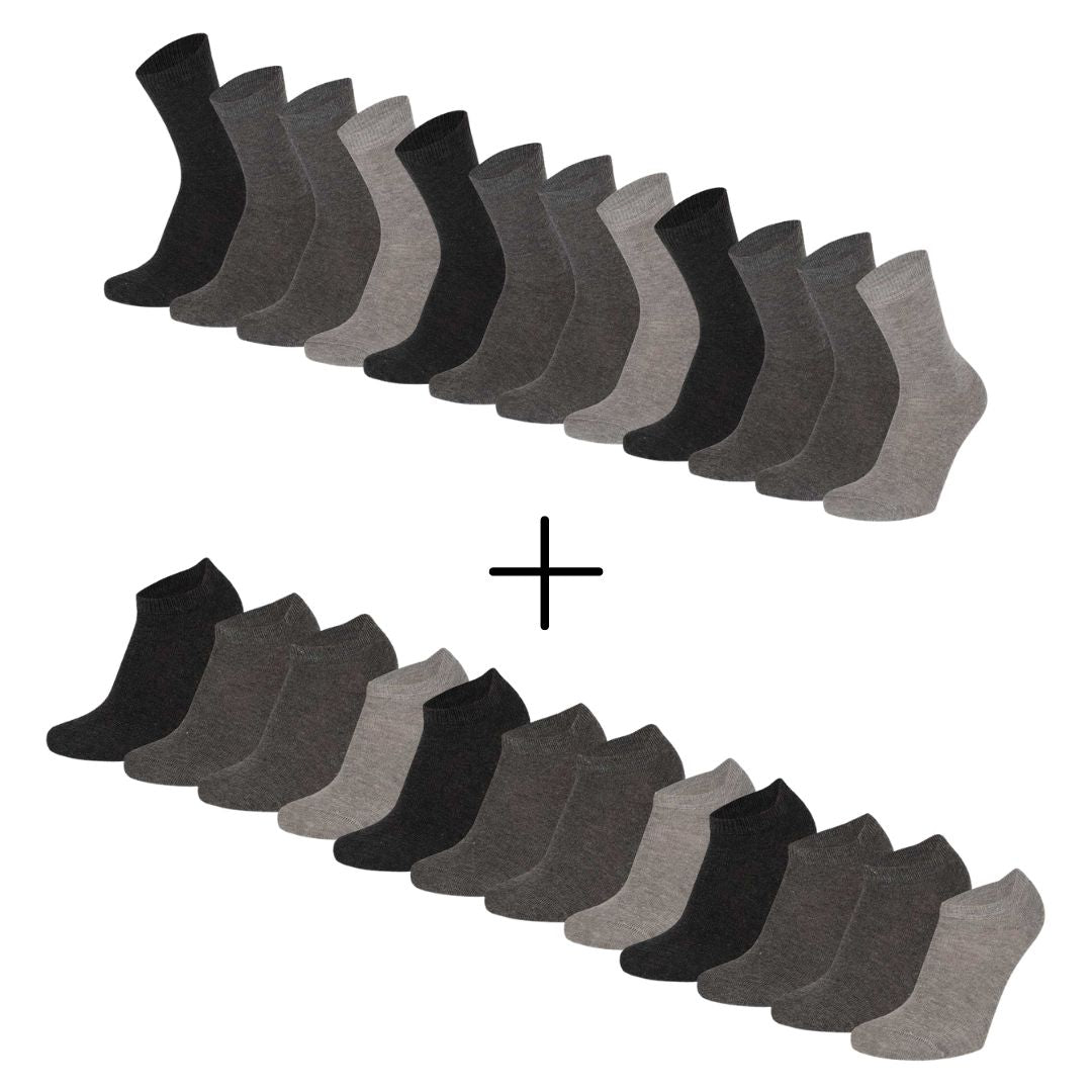 Sneakersocken aus Bio-Baumwolle – Beige – 12er-Pack