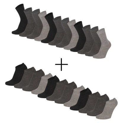Sneakersocken aus Bio-Baumwolle – Beige – 12er-Pack