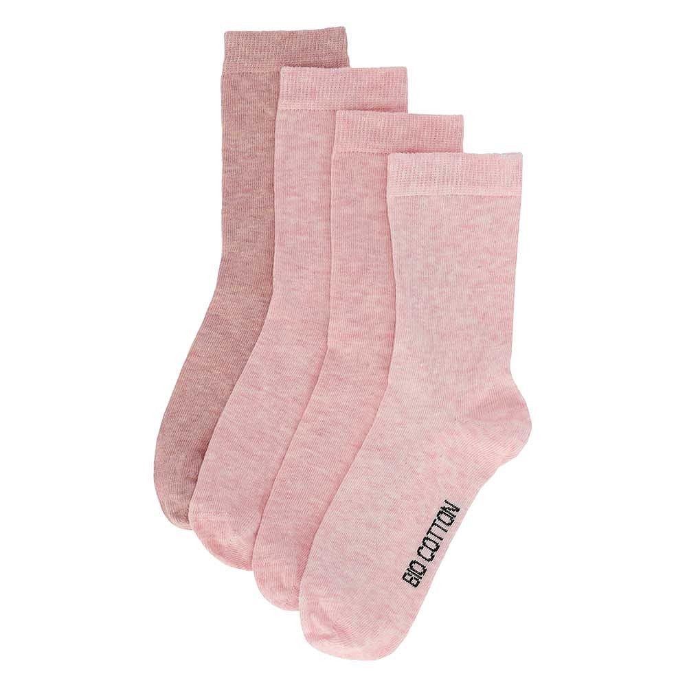 Kindersokken basic - Bio Katoen - Roze - 4 Pack