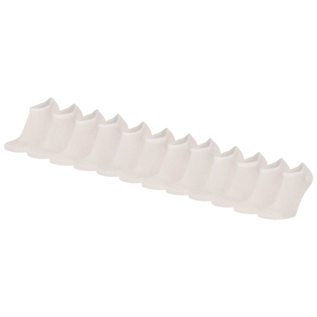 Sneaker-Socken für Kinder aus Bio-Baumwolle – 12er-Pack – Weiß