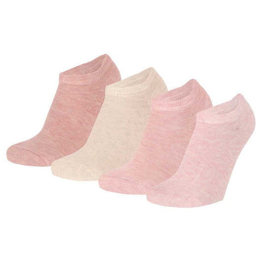 Chaussettes d'entraînement pour enfants en coton biologique - Lot de 4 - Rose