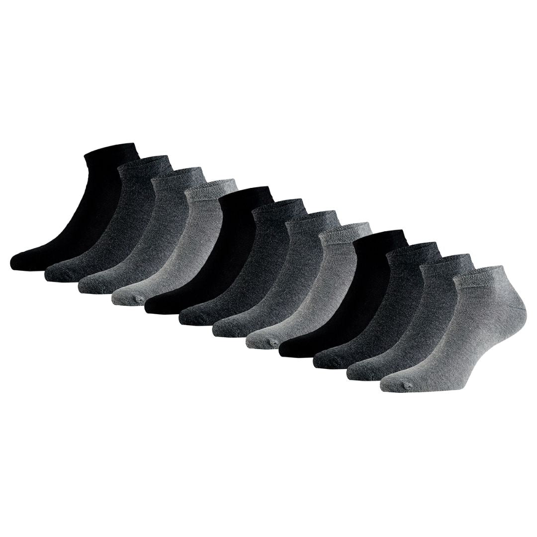 Sneakersocken aus Bio-Baumwolle – Multi Grey – 12er-Pack