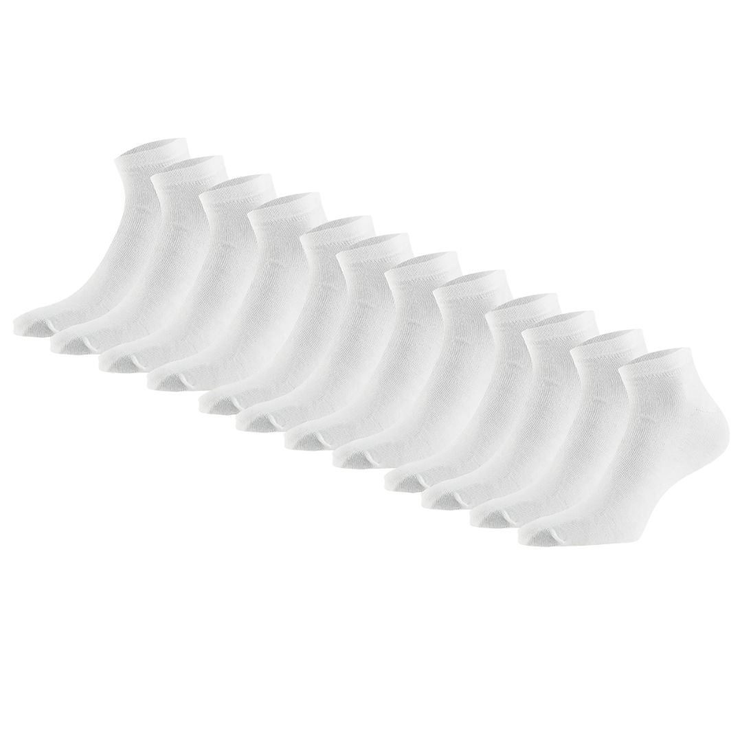 Sneakersocken aus Bio-Baumwolle – Weiß – 12er-Pack