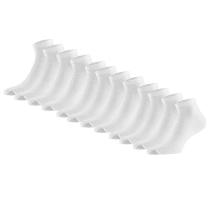 Sneakersocken aus Bio-Baumwolle – Weiß – 12er-Pack