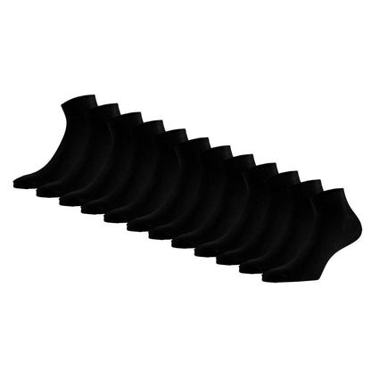 Sneakersocken aus Bio-Baumwolle – Schwarz – 12er-Pack