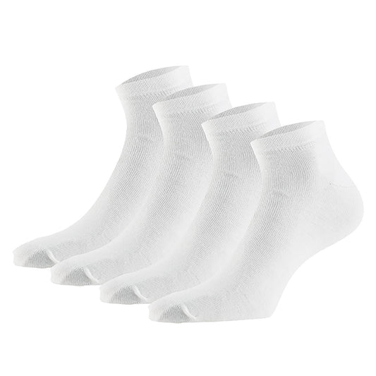 Chaussettes de sport en coton biologique - Blanc - 4 paires