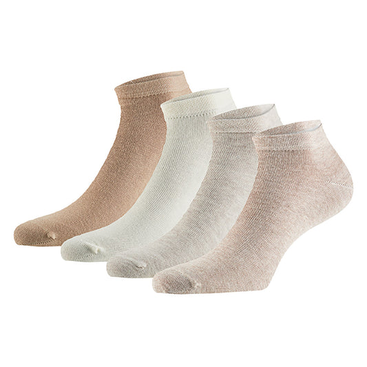 Trainersocken aus Bio-Baumwolle - Beige - 4 Paar