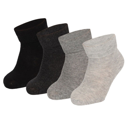 Chaussettes bébé en coton - Lot de 4 - Multi Grey - 6/12M