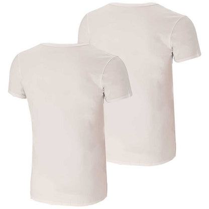 Bamboe T-shirt Heren - Diepe V-Hals - Wit