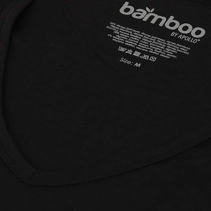 Bamboe T-shirt Heren - Diepe V-Hals - Zwart