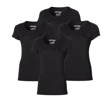 Bamboe T-Shirt Dames - 4-Pack - Voordeelpakket