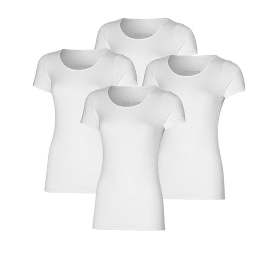 Bamboe T-Shirt Dames - 4-Pack - Voordeelpakket