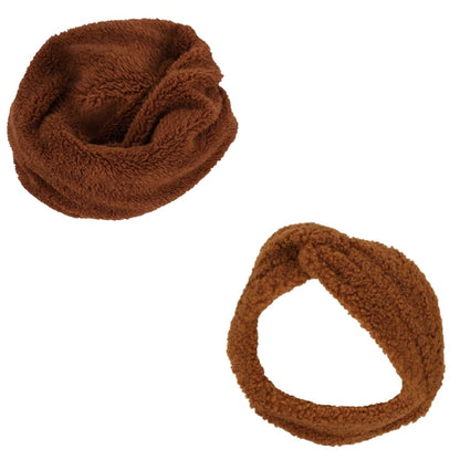 Schlauchschal und Stirnband – Teddywolle