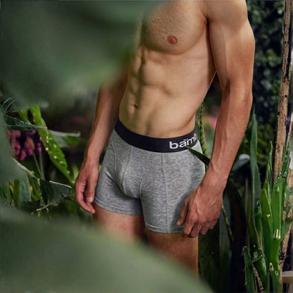 Bamboe boxershort heren grijs-groen