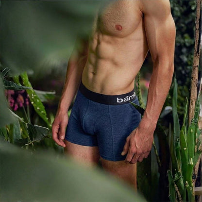 Bamboe boxershort heren navy blauw