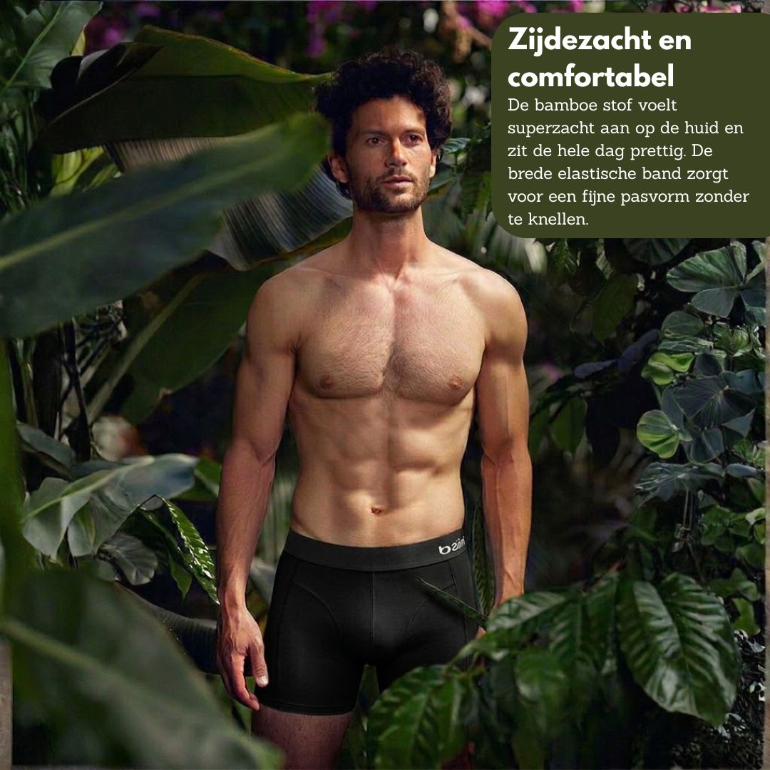 Bamboe boxershort heren zwart