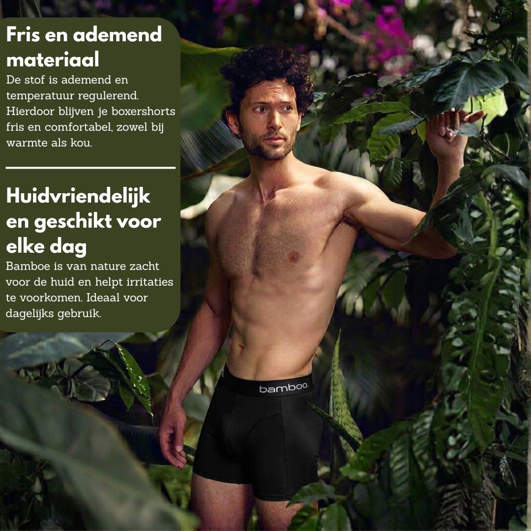 Bamboe boxershort heren zwart