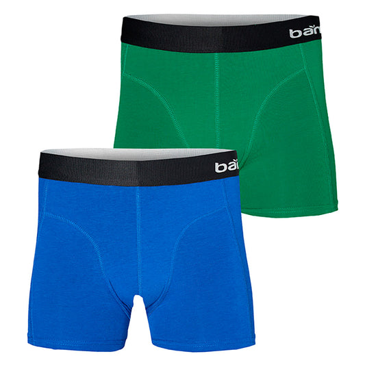 Boxer en bambou hommes vert-bleu