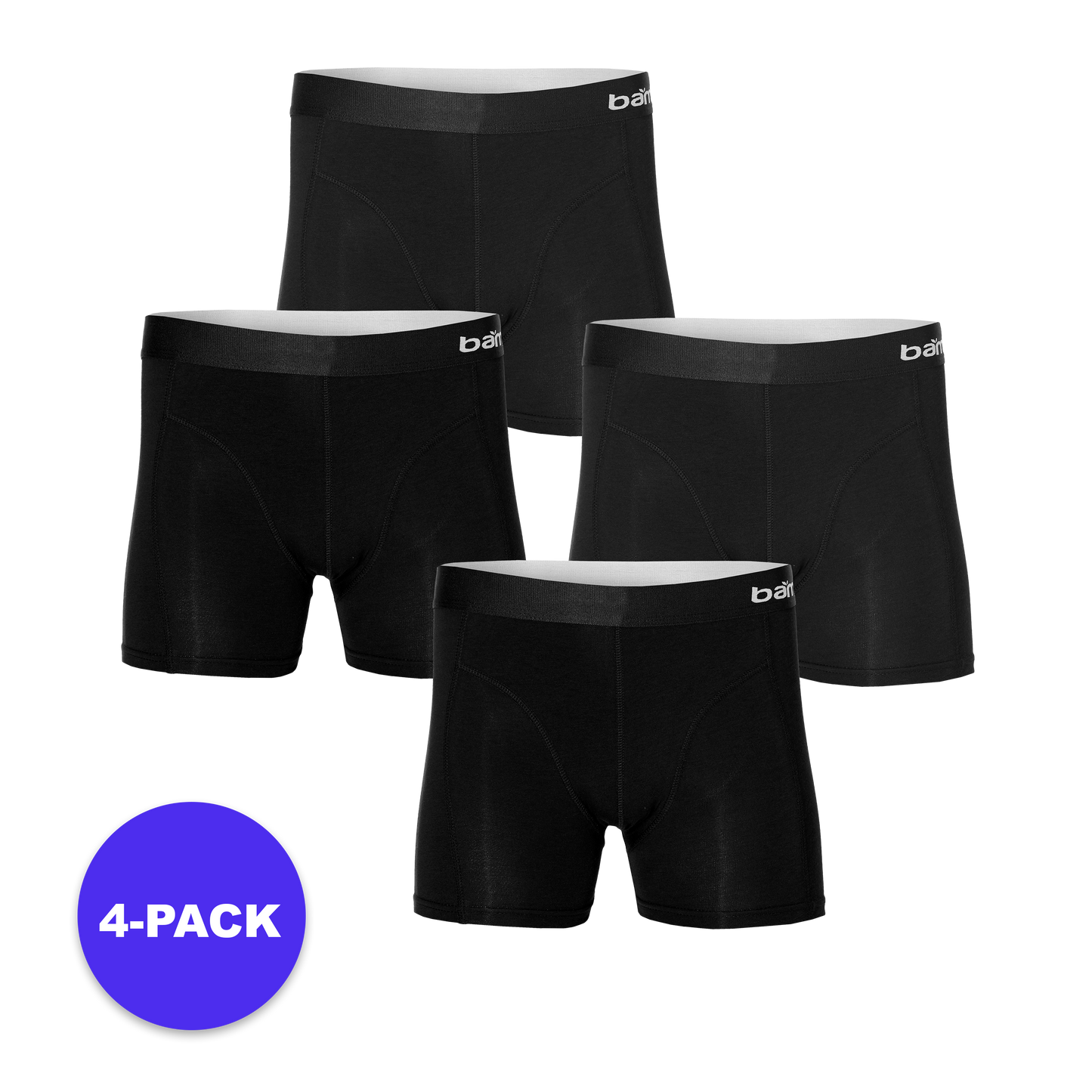 Bambus-Boxershorts Herren schwarz