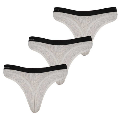 Bambusowe stringi damskie - czarne - 3-pak