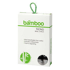 Bambusowe stringi damskie - czarne - 3-pak