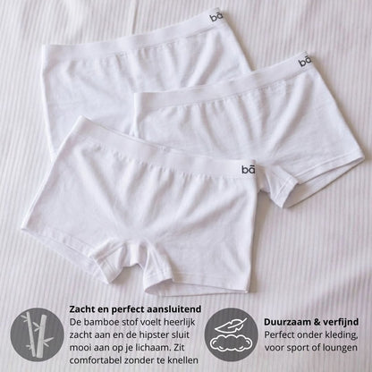 Bamboo Hipster Seamless – 3er-Pack – Weiß