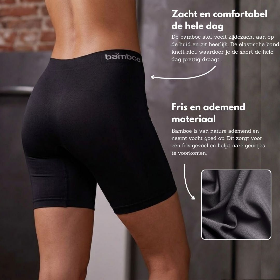 Bamboe Short Naadloos - Zwart/Wit - 3-Pak