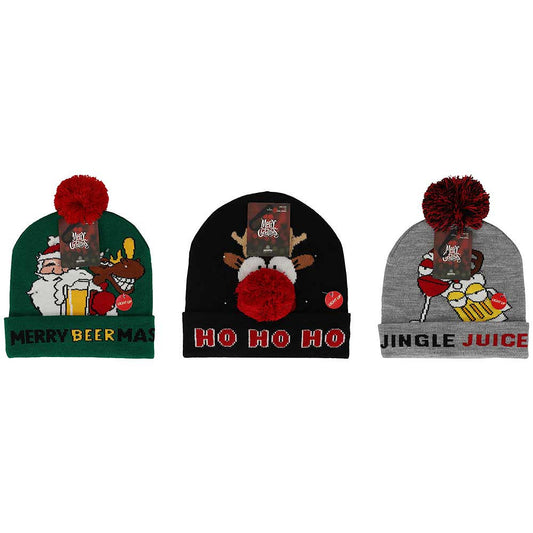 Weihnachtsmütze mit Lichtern - Christmas Rocks Einheitsgröße