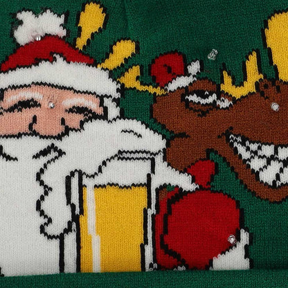 Kerstmuts met lampjes - Christmas rocks one size - met pompon