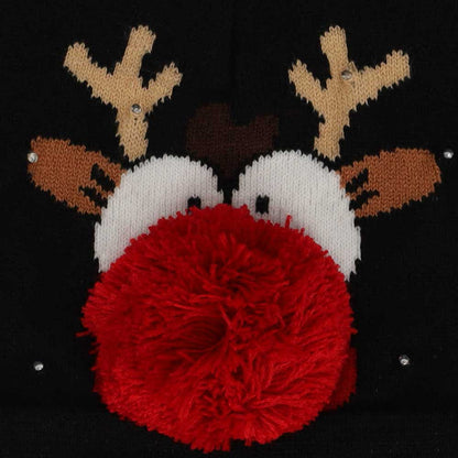 Kerstmuts met lampjes - Christmas rocks one size - met pompon