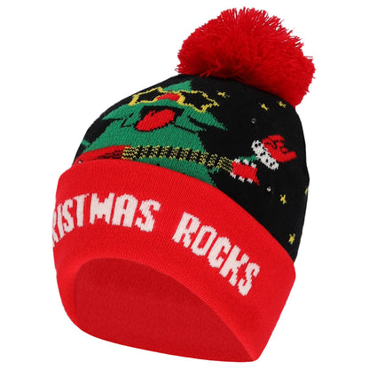 Kerstmuts met lampjes - Christmas rocks one size