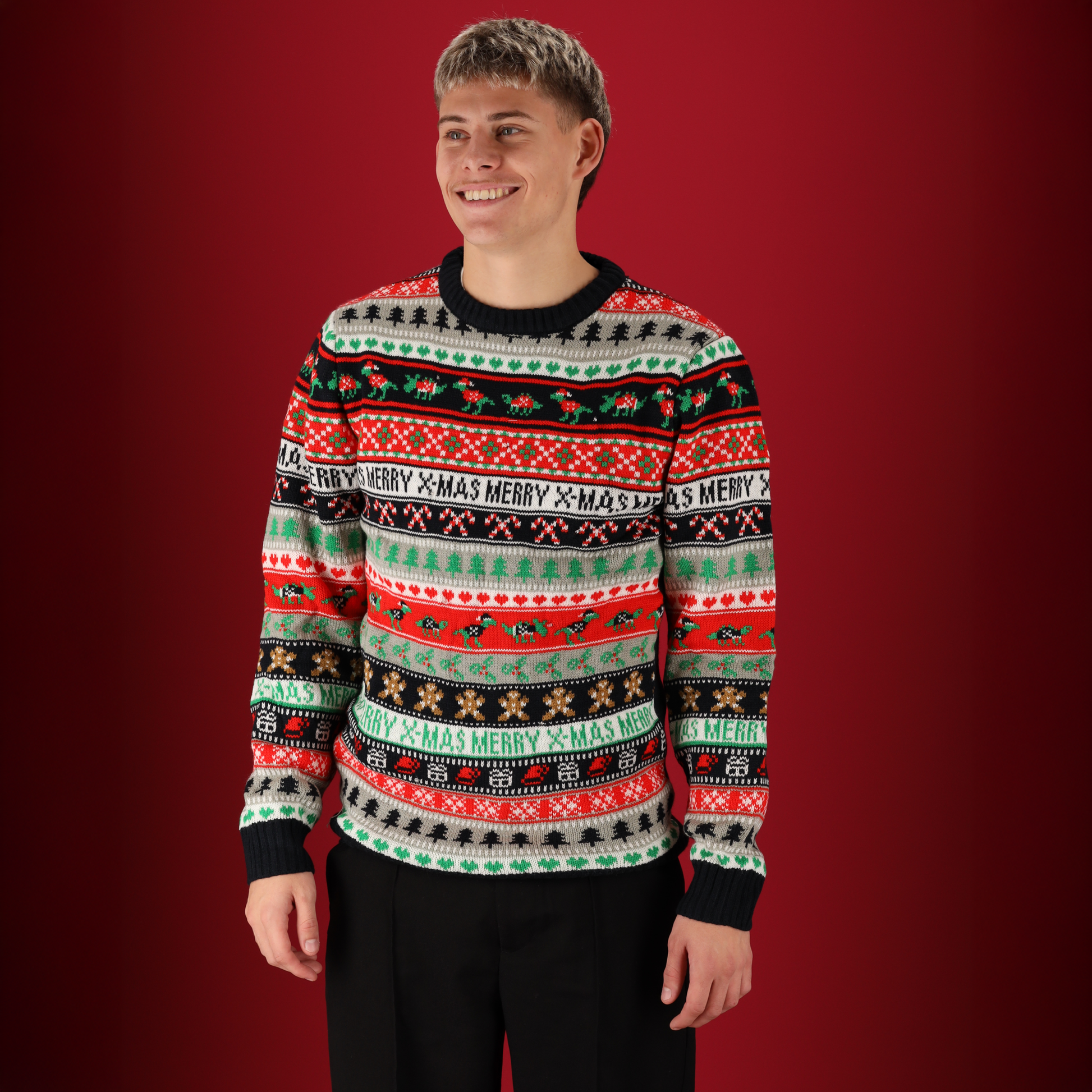 Pull de Noël tricoté pour hommes Ledlight - Main Image