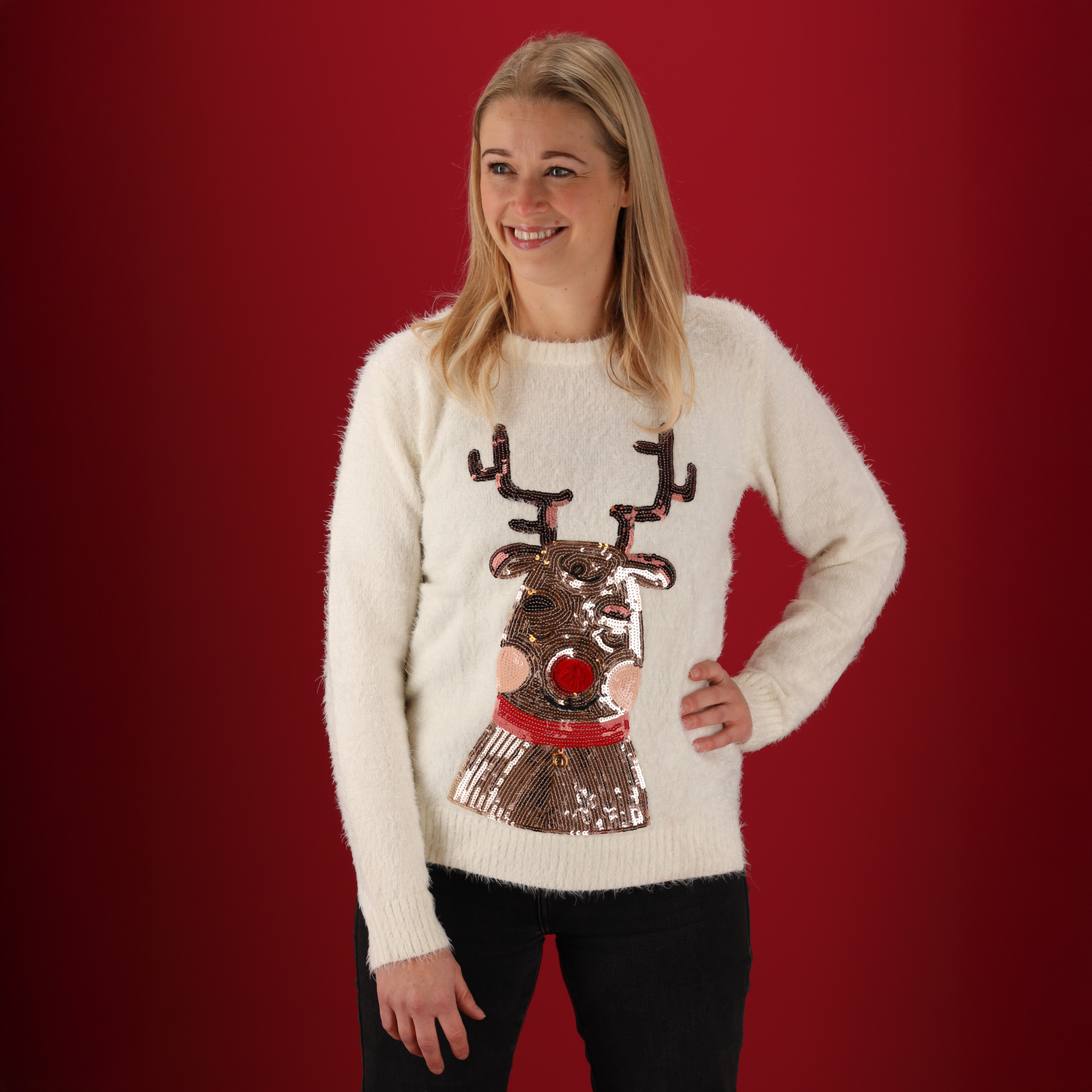 Gebreide kersttrui Dames